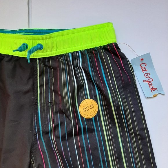 Cat & Jack Boy's Lined Swim Shorts Side Pocket - Picture 2 of 6